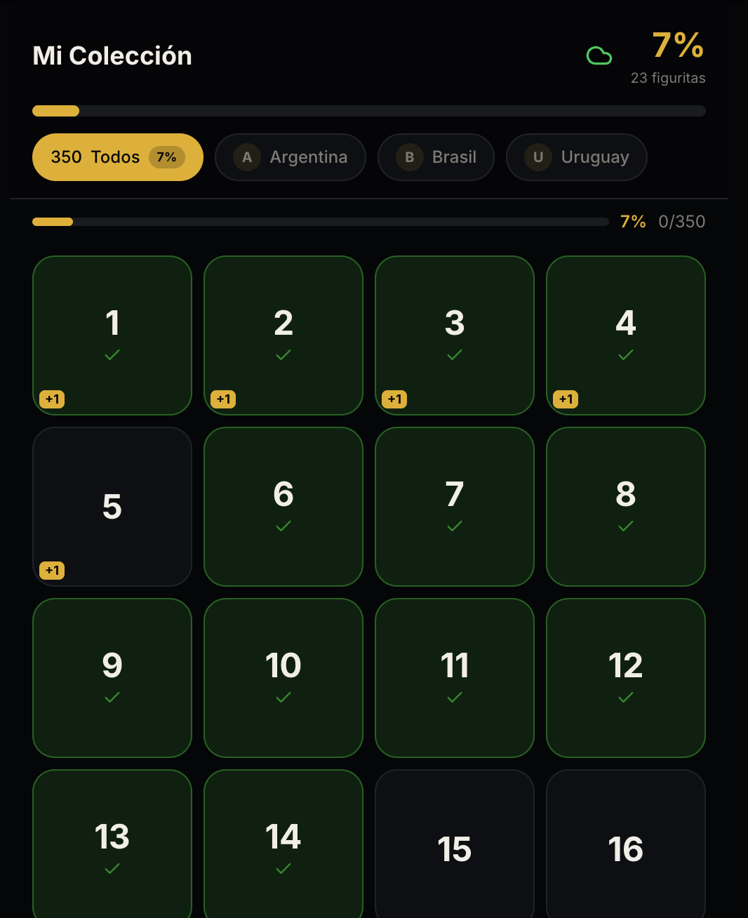 Mi Colección en Figus.pro — seguimiento de figuritas por selección
